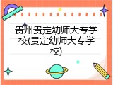 贵州贵定幼师大专学校(贵定幼师大专学校)