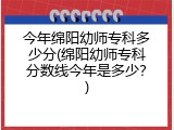 今年绵阳幼师专科多少分(绵阳幼师专科分数线今年是多少？)