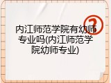 内江师范学院有幼师专业吗(内江师范学院幼师专业)