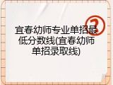 宜春幼师专业单招最低分数线(宜春幼师单招录取线)