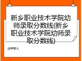 新乡职业技术学院幼师录取分数线(新乡职业技术学院幼师录取分数线)