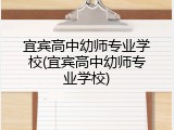 宜宾高中幼师专业学校(宜宾高中幼师专业学校)