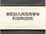 贵阳幼儿师范高等专科幼师(幼师)