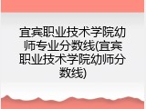 宜宾职业技术学院幼师专业分数线(宜宾职业技术学院幼师分数线)