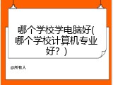 哪个学校学电脑好(哪个学校计算机专业好？)