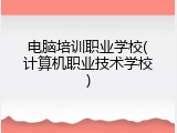 电脑培训职业学校(计算机职业技术学校)