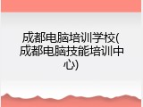 成都电脑培训学校(成都电脑技能培训中心)