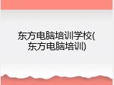 东方电脑培训学校(东方电脑培训)