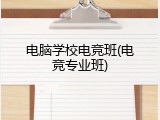 电脑学校电竞班(电竞专业班)