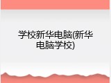 学校新华电脑(新华电脑学校)