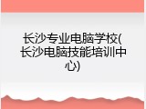 长沙专业电脑学校(长沙电脑技能培训中心)