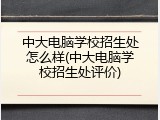 中大电脑学校招生处怎么样(中大电脑学校招生处评价)
