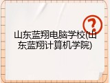 山东蓝翔电脑学校(山东蓝翔计算机学院)