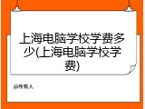 上海电脑学校学费多少(上海电脑学校学费)