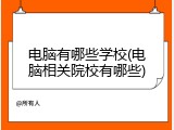 电脑有哪些学校(电脑相关院校有哪些)