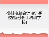 楼村电脑会计培训学校(楼村会计培训学校)