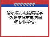 哈尔滨市电脑编程学校(哈尔滨市电脑编程专业学校)