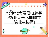 北京北大青鸟电脑学校(北大青鸟电脑学院北京校区)