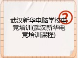 武汉新华电脑学校电竞培训(武汉新华电竞培训课程)