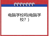 电脑学校吗(电脑学校？)