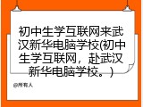 初中生学互联网来武汉新华电脑学校(初中生学互联网，赴武汉新华电脑学校。)