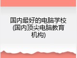 国内最好的电脑学校(国内顶尖电脑教育机构)
