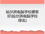 哈尔滨电脑学校哪家好(哈尔滨电脑学校排名)