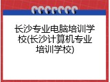 长沙专业电脑培训学校(长沙计算机专业培训学校)