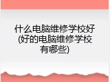 什么电脑维修学校好(好的电脑维修学校有哪些)