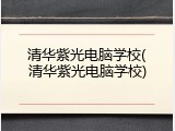 清华紫光电脑学校(清华紫光电脑学校)
