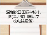 深圳蛇口国际学校电脑(深圳蛇口国际学校电脑设备)