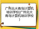 广州北大青鸟计算机培训学校(广州北大青鸟计算机培训学校)