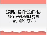 短期计算机培训学校哪个好(短期计算机培训哪个好？)