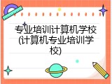 专业培训计算机学校(计算机专业培训学校)