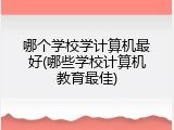哪个学校学计算机最好(哪些学校计算机教育最佳)