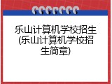 乐山计算机学校招生(乐山计算机学校招生简章)
