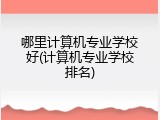 哪里计算机专业学校好(计算机专业学校排名)