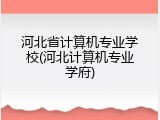 河北省计算机专业学校(河北计算机专业学府)