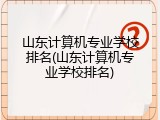 山东计算机专业学校排名(山东计算机专业学校排名)