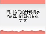 四川专门的计算机学校(四川计算机专业学校)
