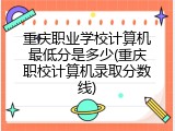 重庆职业学校计算机最低分是多少(重庆职校计算机录取分数线)