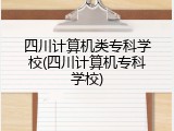 四川计算机类专科学校(四川计算机专科学校)