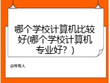 哪个学校计算机比较好(哪个学校计算机专业好？)