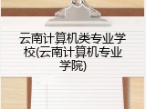 云南计算机类专业学校(云南计算机专业学院)