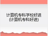 计算机专科学校好进(计算机专科好进)