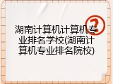 湖南计算机计算机专业排名学校(湖南计算机专业排名院校)