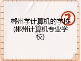 郴州学计算机的学校(郴州计算机专业学校)
