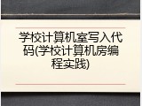 学校计算机室写入代码(学校计算机房编程实践)