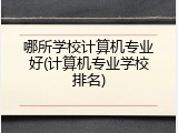 哪所学校计算机专业好(计算机专业学校排名)