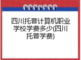 四川托普计算机职业学校学费多少(四川托普学费)